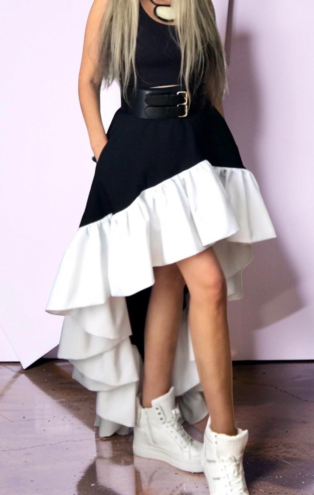 Designová asymetrická sukně BOROS SK-L-DBW01